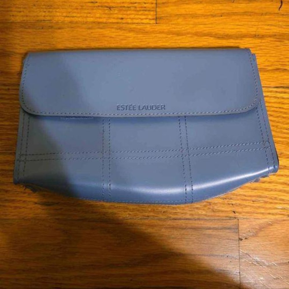 Blue Estee Lauder Makeup Bag